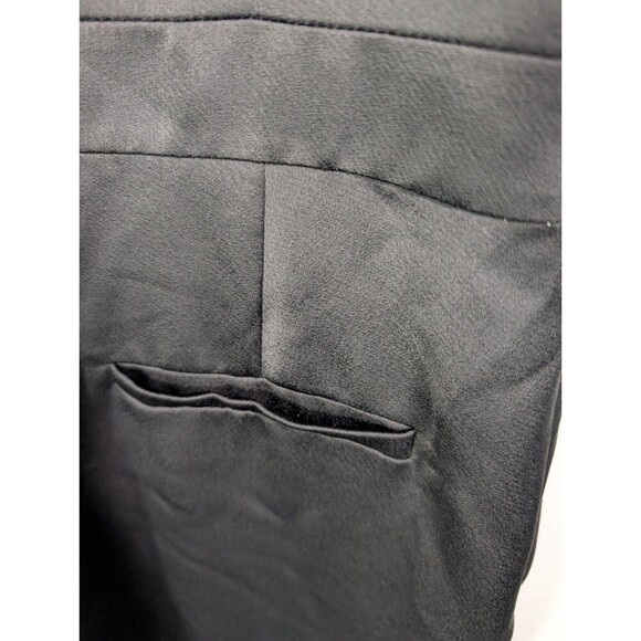 Banana Republic Bow-Shoulder Jumpsuit Sz 0 Black EUC Classic Minimalist Silky127 - Picture 9 of 12